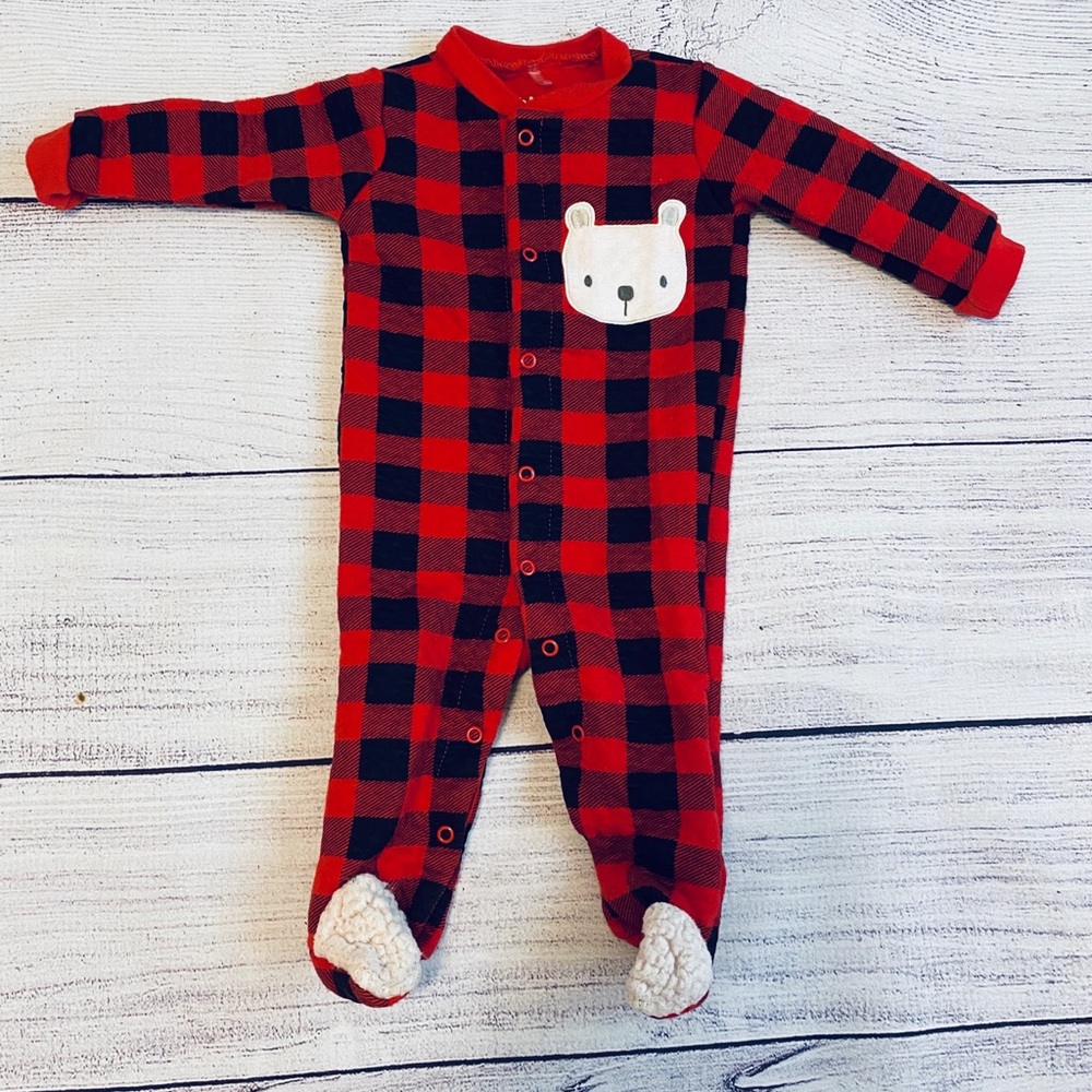 Baby plaid pajamas